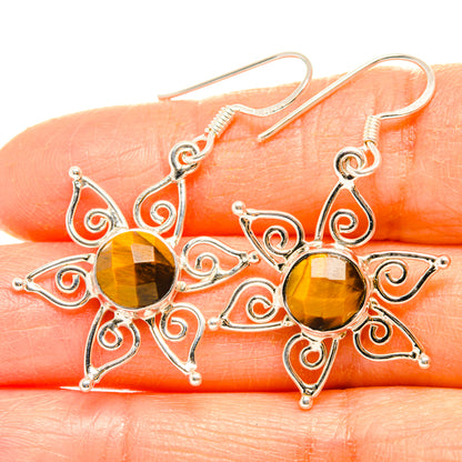 Tiger Eye Earrings handcrafted by Ana Silver Co - EARR427301