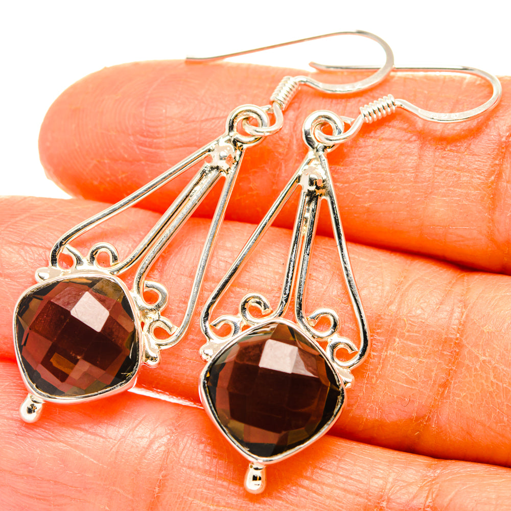 Smoky Quartz Earrings handcrafted by Ana Silver Co - EARR427308