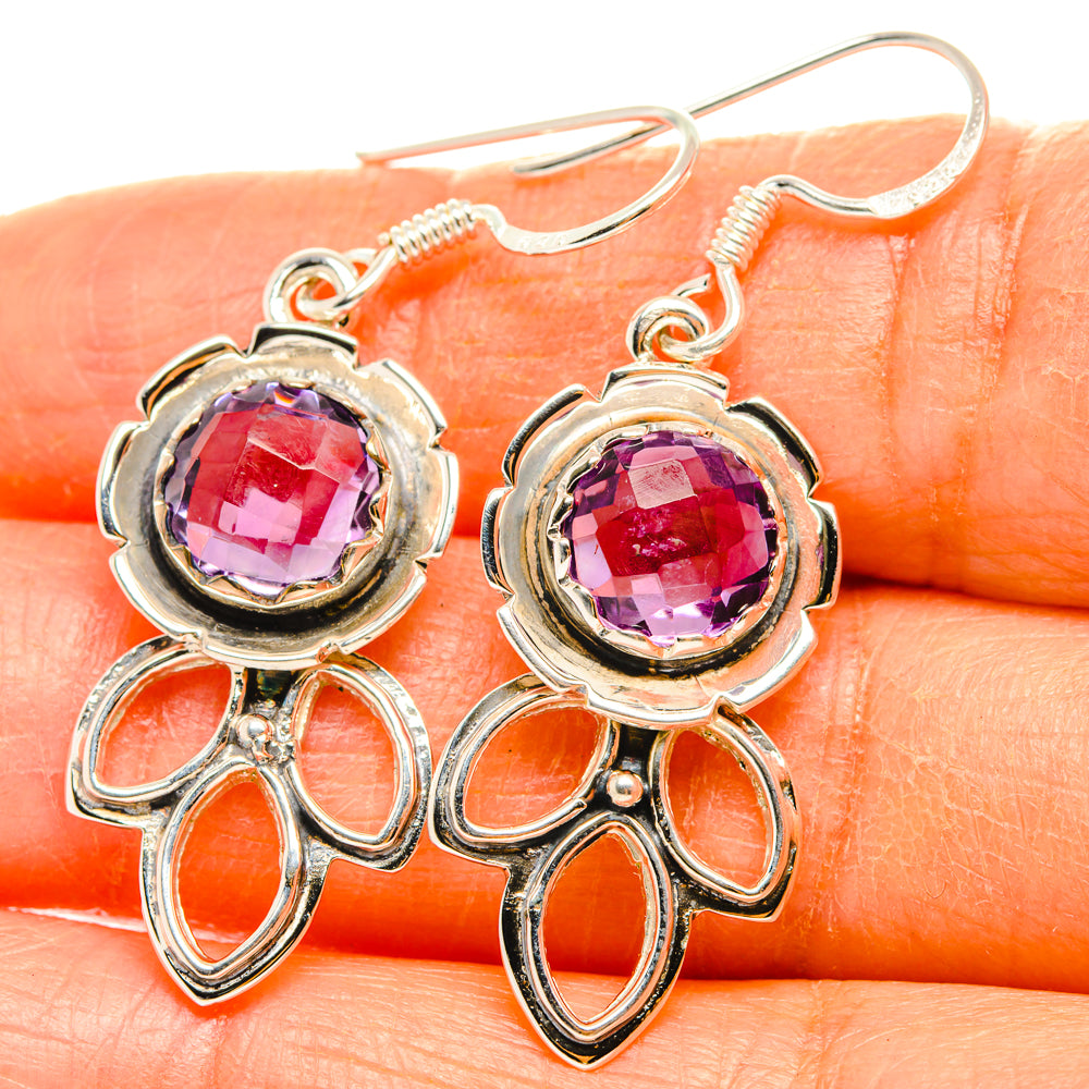 Amethyst Earrings handcrafted by Ana Silver Co - EARR427313