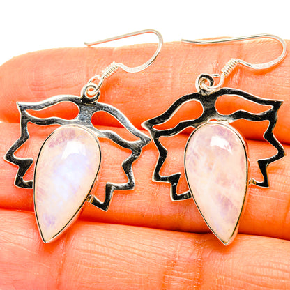 Rainbow Moonstone Earrings handcrafted by Ana Silver Co - EARR427320