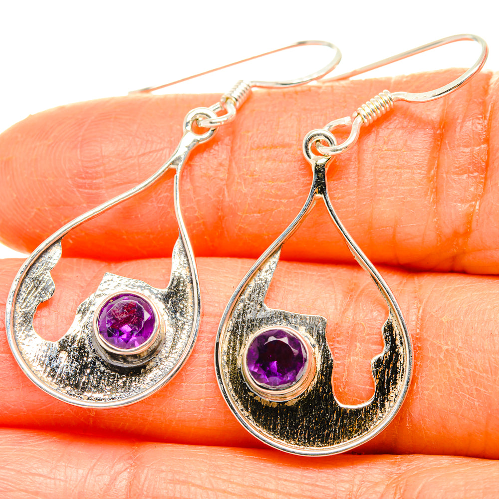 Amethyst Earrings handcrafted by Ana Silver Co - EARR427324