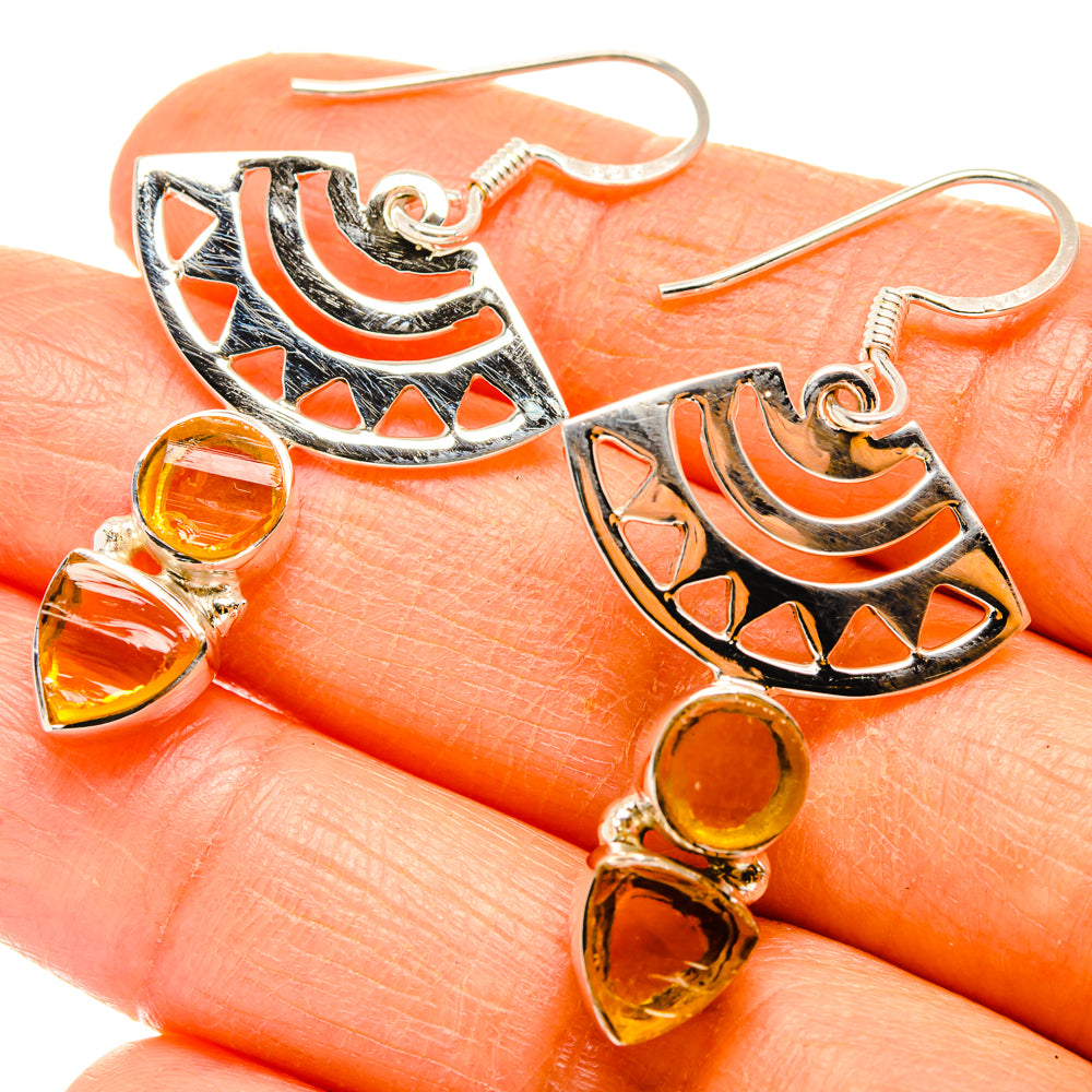 Citrine Earrings handcrafted by Ana Silver Co - EARR427325
