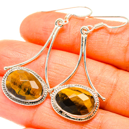 Tiger Eye Earrings handcrafted by Ana Silver Co - EARR427327