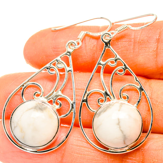 Howlite Earrings handcrafted by Ana Silver Co - EARR427328