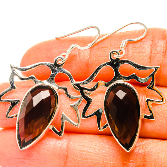 Smoky Quartz Earrings handcrafted by Ana Silver Co - EARR427340