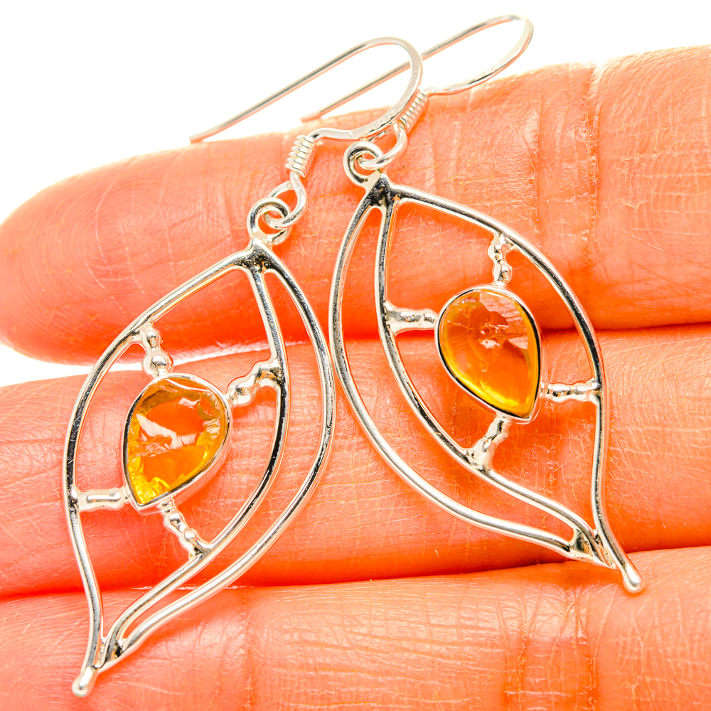 Citrine Earrings handcrafted by Ana Silver Co - EARR427342