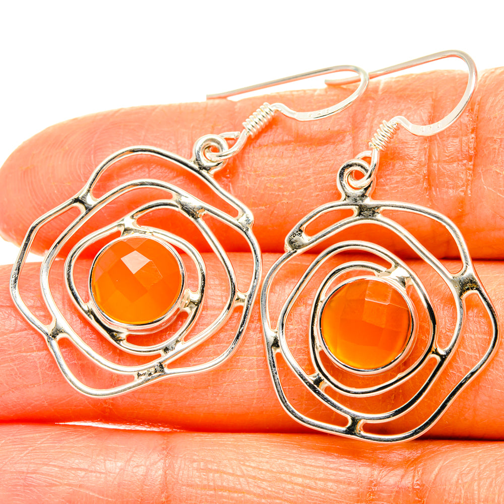 Carnelian Earrings handcrafted by Ana Silver Co - EARR427344