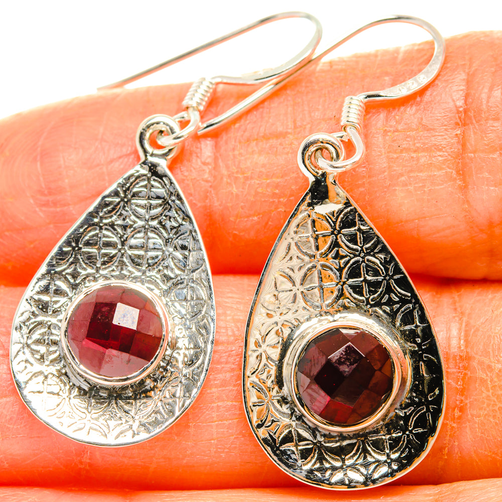 Garnet Earrings handcrafted by Ana Silver Co - EARR427346