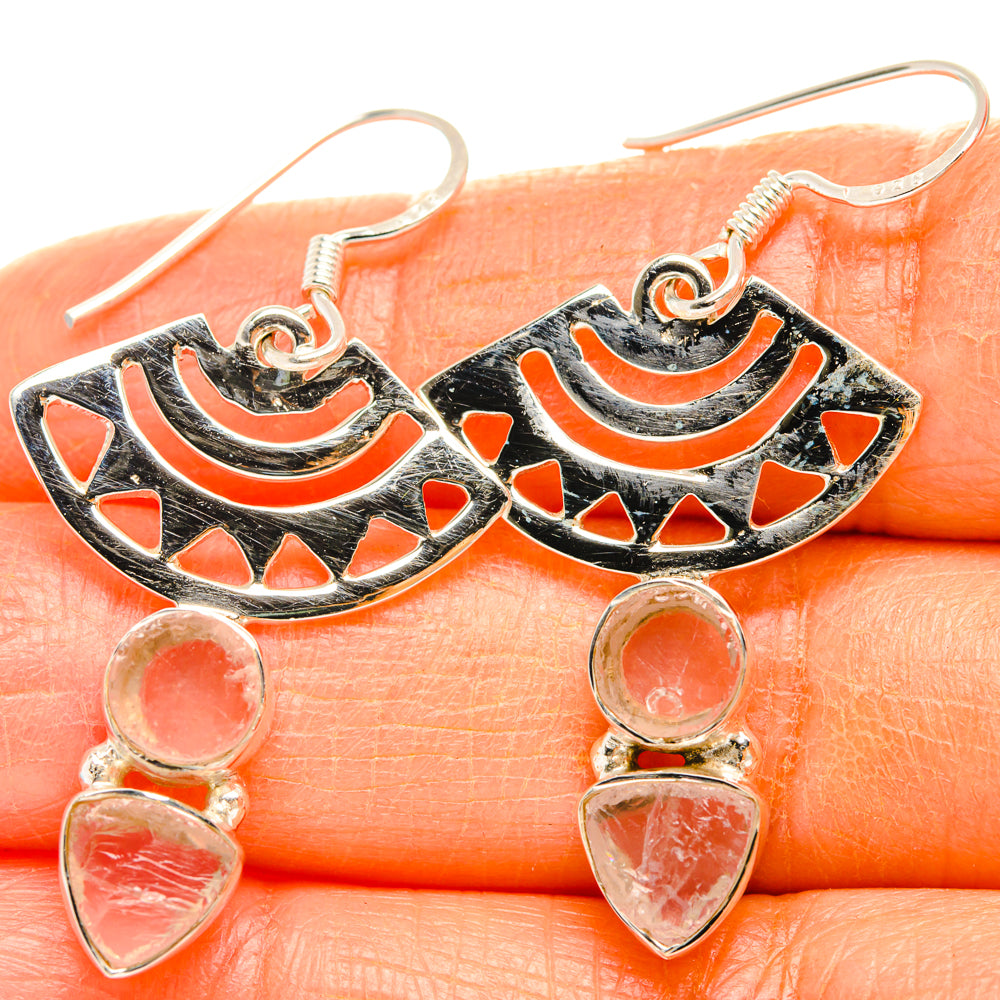 Rose Quartz Earrings handcrafted by Ana Silver Co - EARR427347