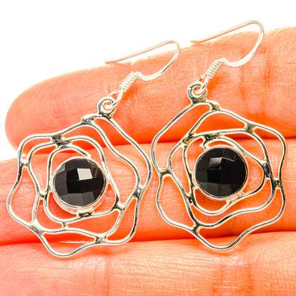 Black Onyx Earrings handcrafted by Ana Silver Co - EARR427355