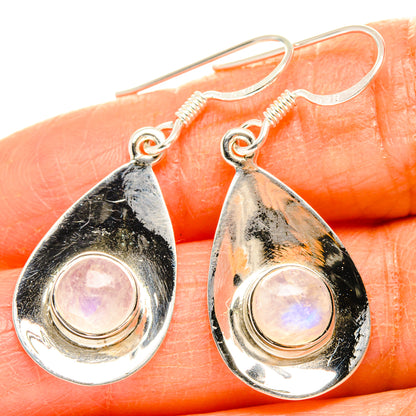 Rainbow Moonstone Earrings handcrafted by Ana Silver Co - EARR427368