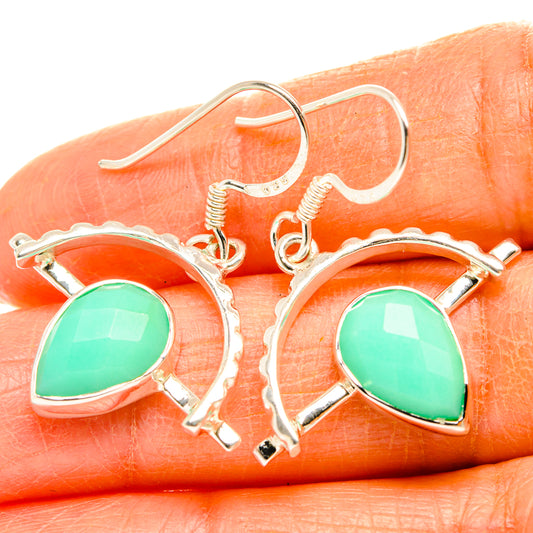 Chrysoprase Earrings handcrafted by Ana Silver Co - EARR427371