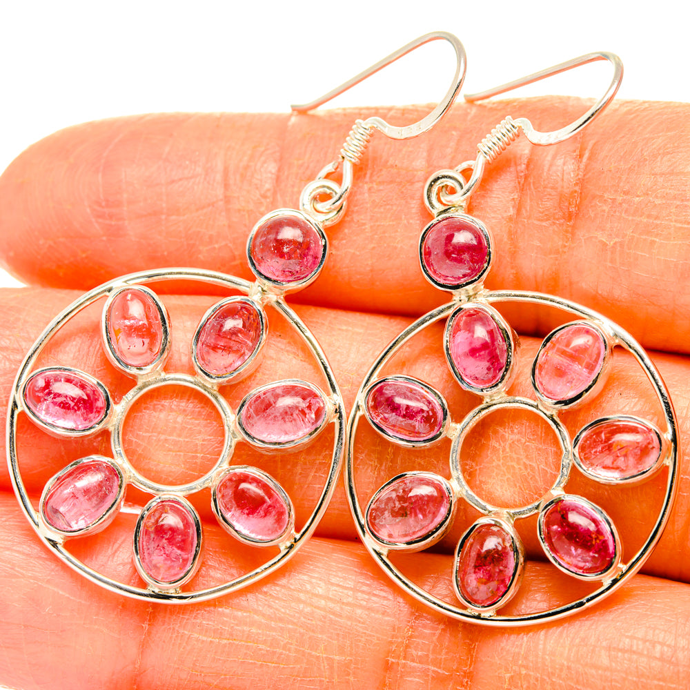 Pink Tourmaline Earrings handcrafted by Ana Silver Co - EARR427374