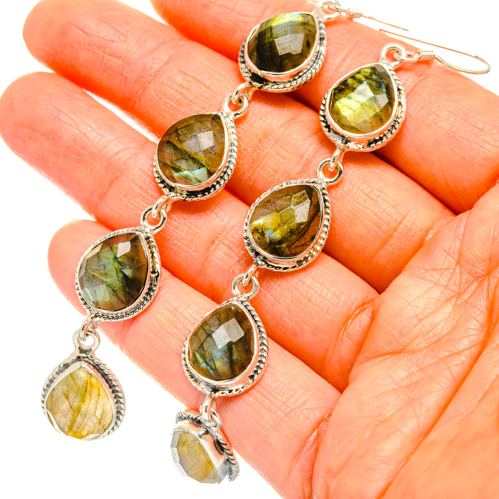 Labradorite Earrings handcrafted by Ana Silver Co - EARR427386