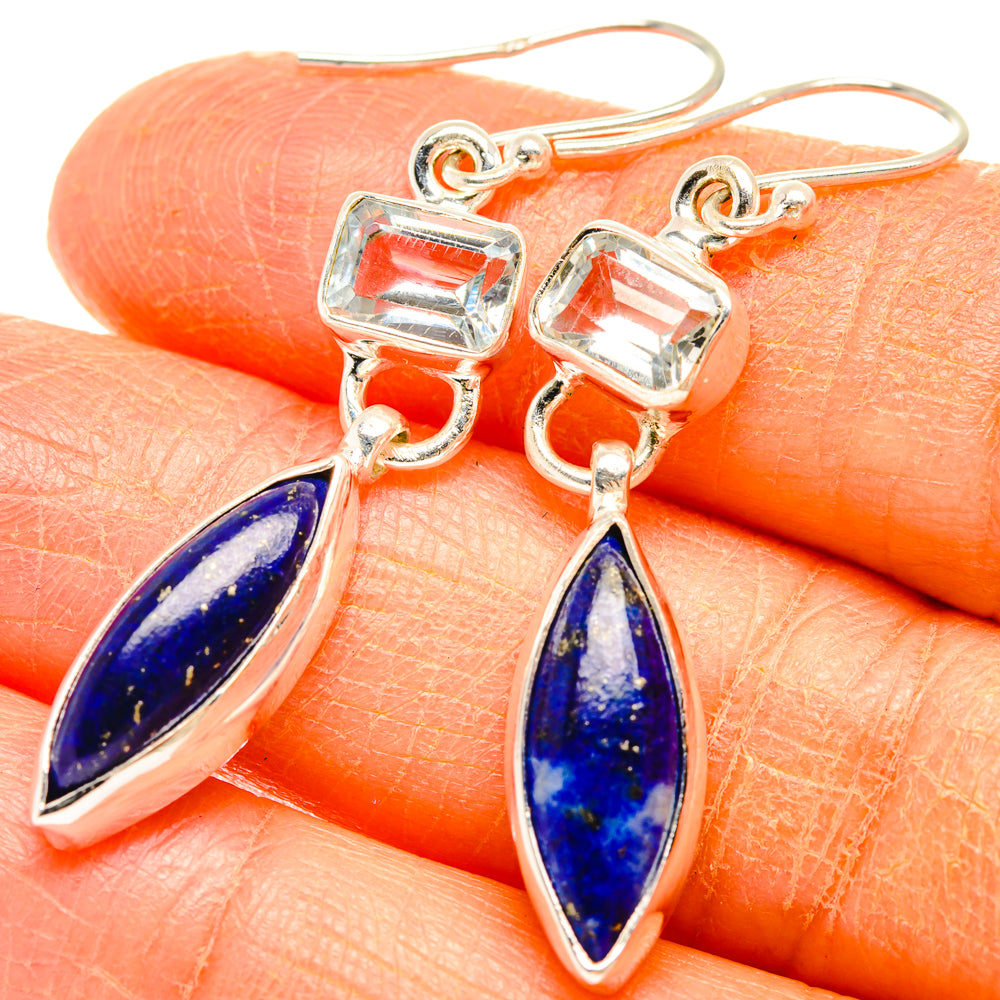 Lapis Lazuli Earrings handcrafted by Ana Silver Co - EARR427394
