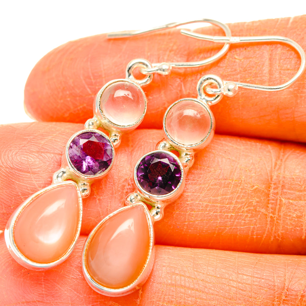 Sunstone Earrings handcrafted by Ana Silver Co - EARR427398