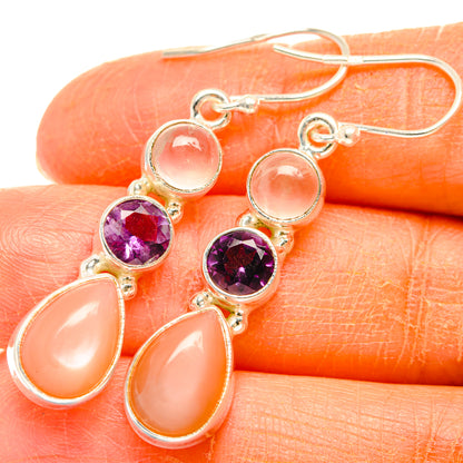 Sunstone Earrings handcrafted by Ana Silver Co - EARR427398