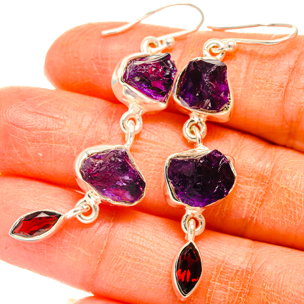 Amethyst Earrings handcrafted by Ana Silver Co - EARR427403