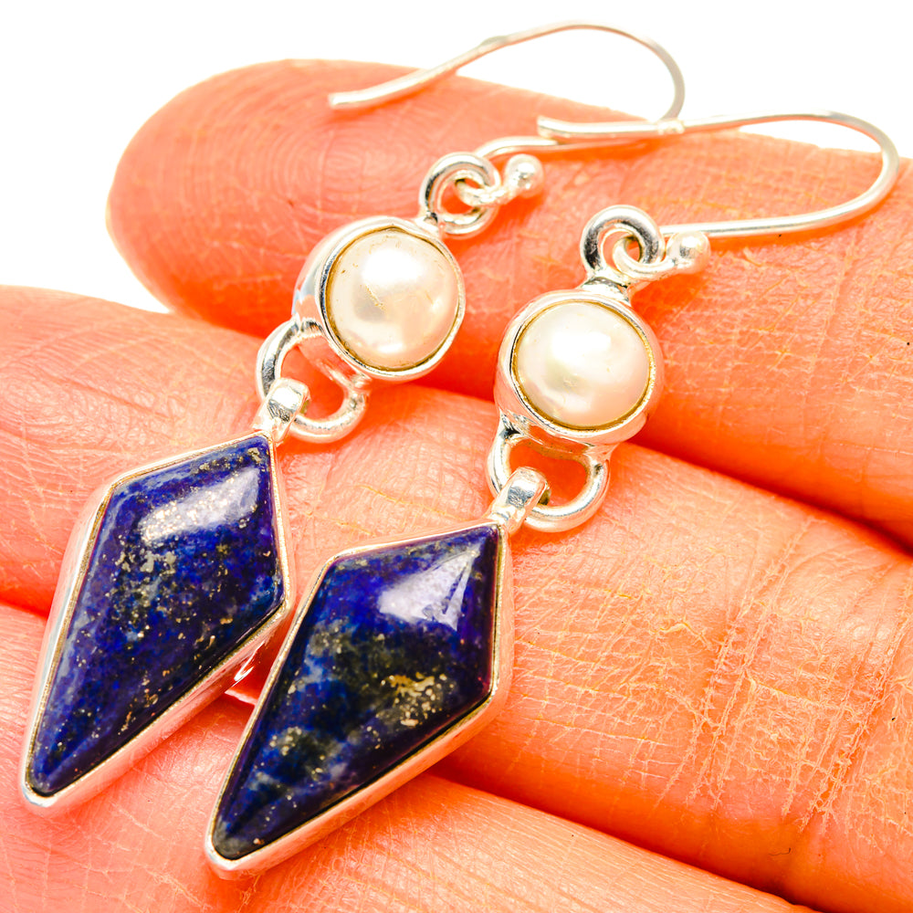Lapis Lazuli Earrings handcrafted by Ana Silver Co - EARR427410