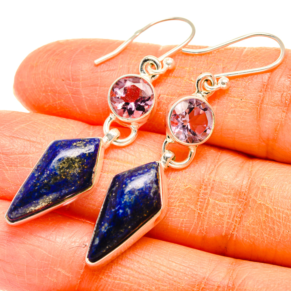 Lapis Lazuli Earrings handcrafted by Ana Silver Co - EARR427415