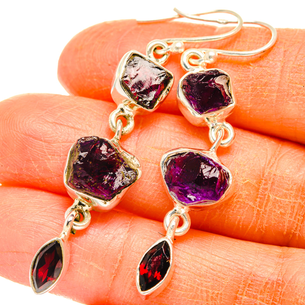 Amethyst Earrings handcrafted by Ana Silver Co - EARR427416