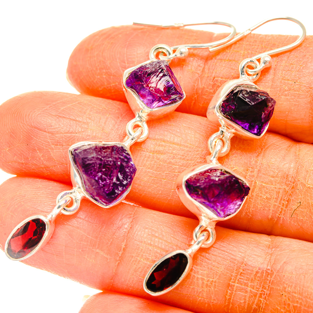 Amethyst Earrings handcrafted by Ana Silver Co - EARR427418
