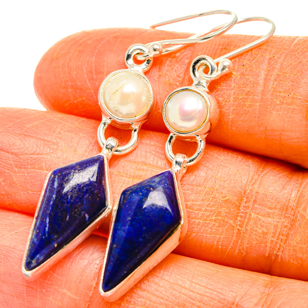 Lapis Lazuli Earrings handcrafted by Ana Silver Co - EARR427435