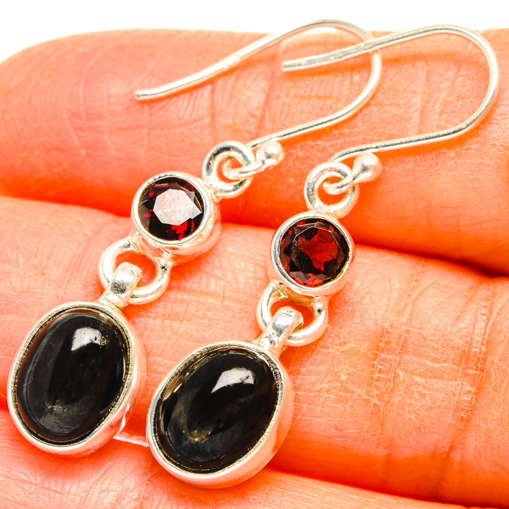 Star Diopside Earrings handcrafted by Ana Silver Co - EARR427441