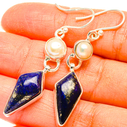 Lapis Lazuli Earrings handcrafted by Ana Silver Co - EARR427443
