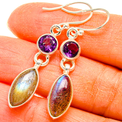 Labradorite Earrings handcrafted by Ana Silver Co - EARR427444