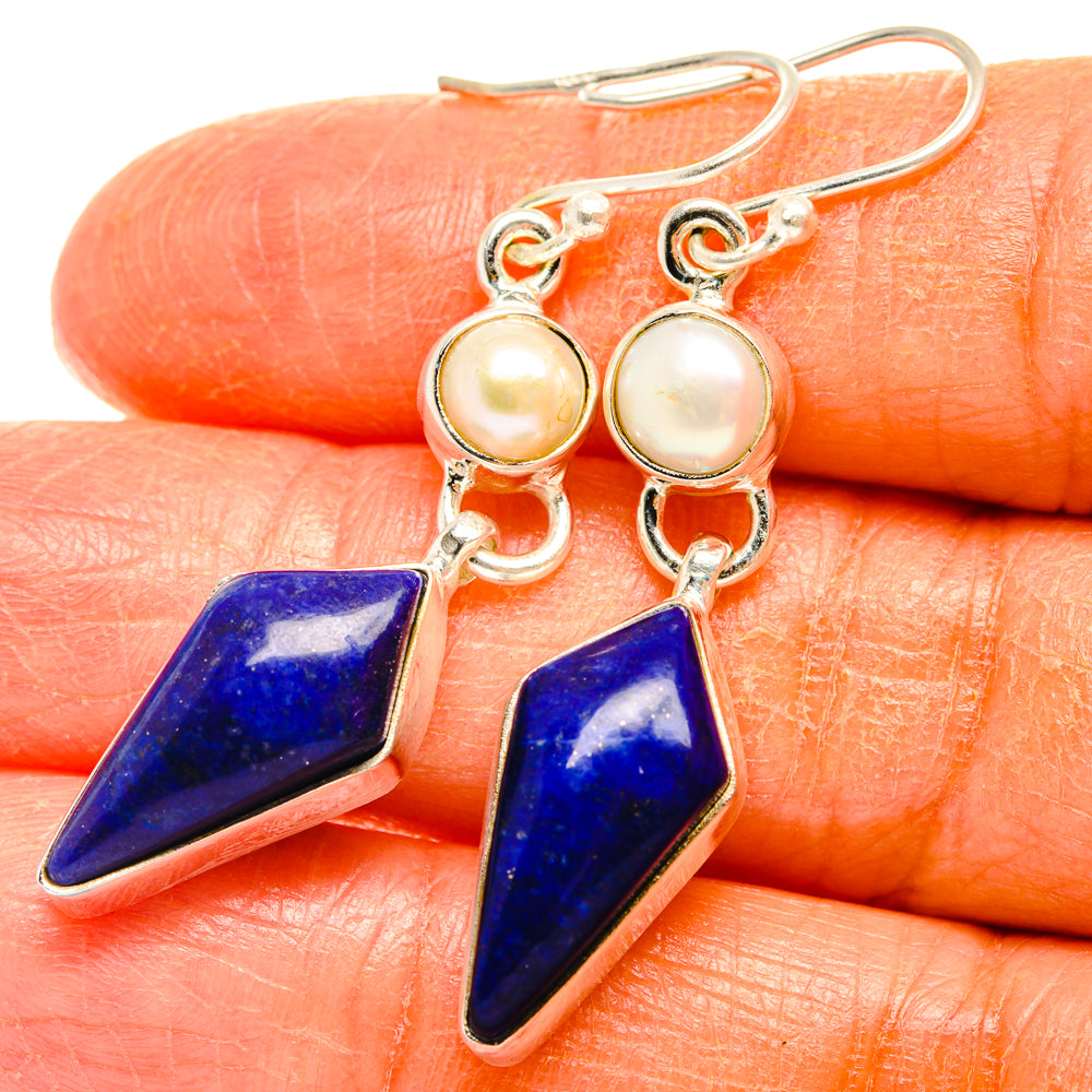 Lapis Lazuli Earrings handcrafted by Ana Silver Co - EARR427447