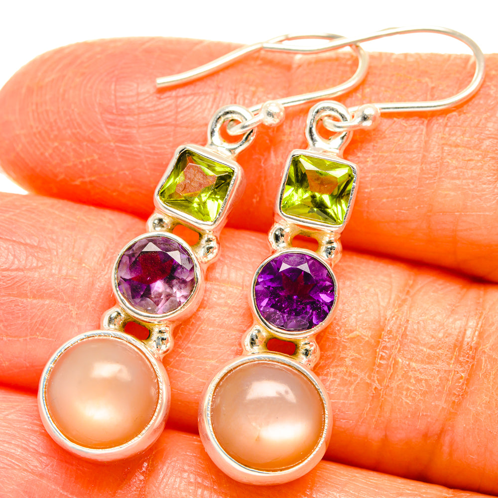 Sunstone Earrings handcrafted by Ana Silver Co - EARR427450