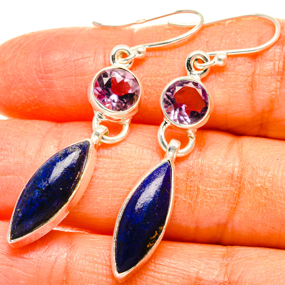 Lapis Lazuli Earrings handcrafted by Ana Silver Co - EARR427451