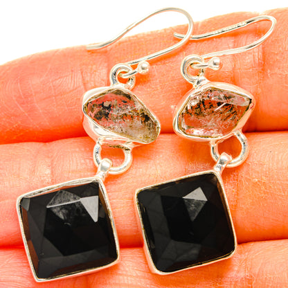 Black Onyx Earrings handcrafted by Ana Silver Co - EARR427454