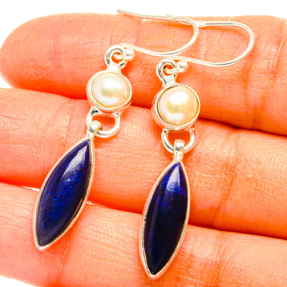Lapis Lazuli Earrings handcrafted by Ana Silver Co - EARR427455