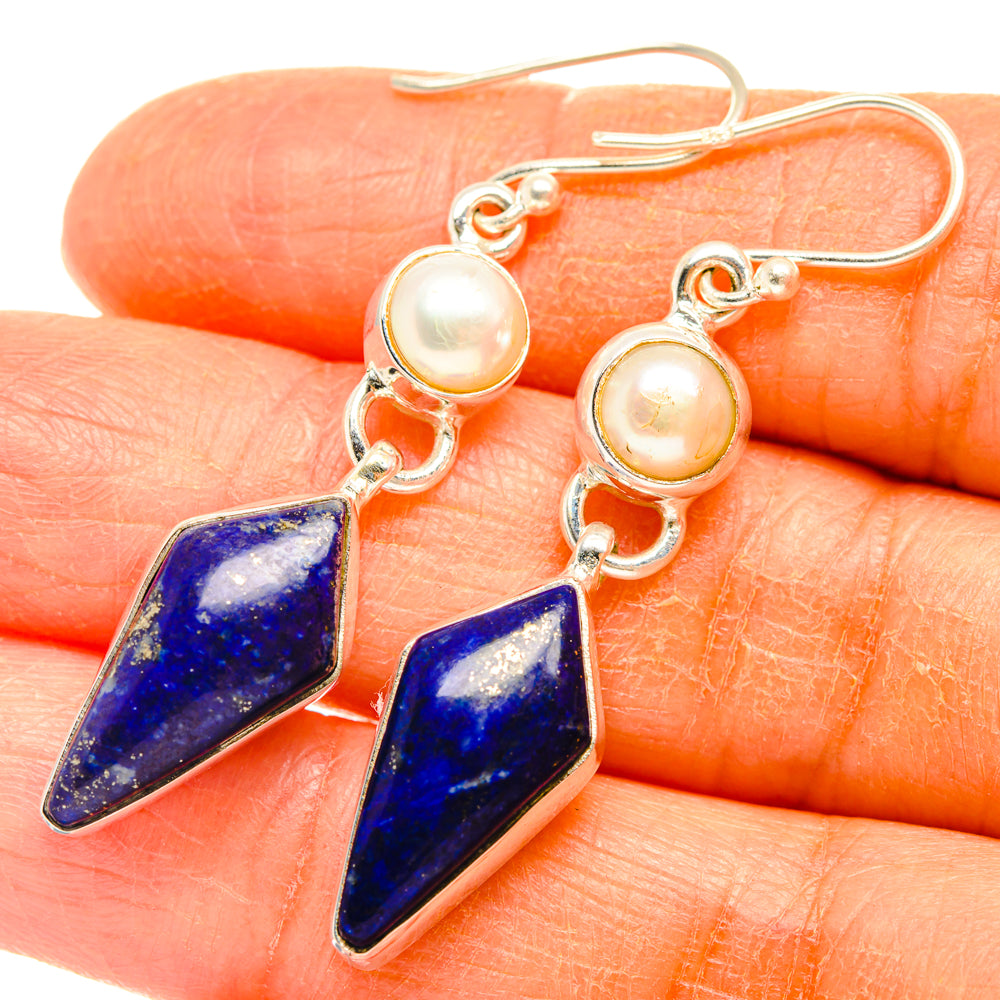 Lapis Lazuli Earrings handcrafted by Ana Silver Co - EARR427459