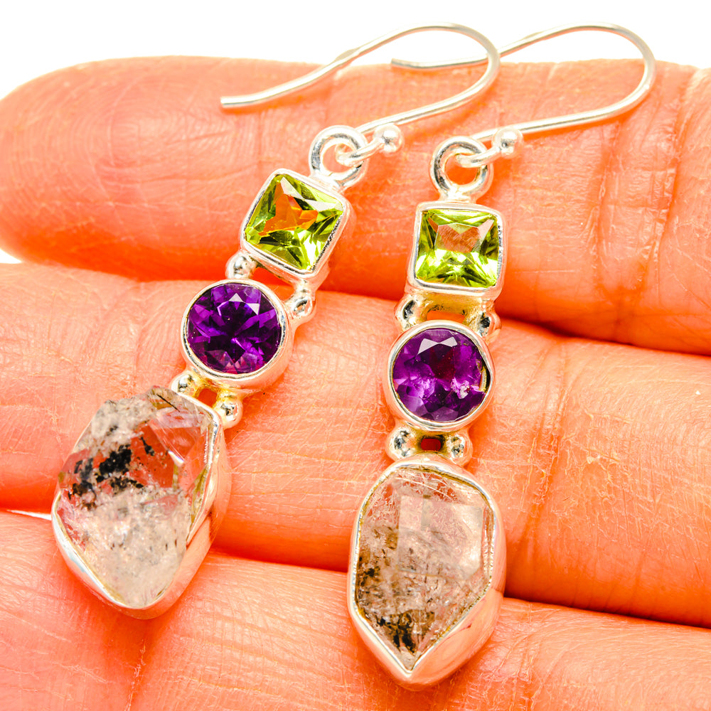Herkimer Diamond Earrings handcrafted by Ana Silver Co - EARR427466