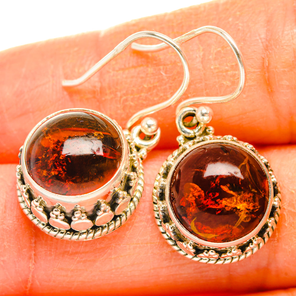 Baltic Amber Earrings handcrafted by Ana Silver Co - EARR427472