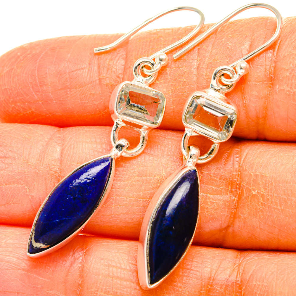 Lapis Lazuli Earrings handcrafted by Ana Silver Co - EARR427473