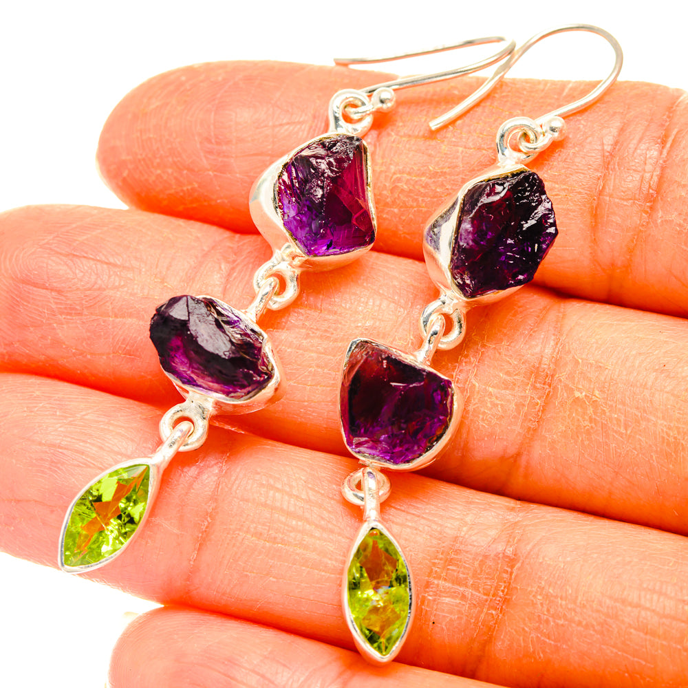 Amethyst Earrings handcrafted by Ana Silver Co - EARR427480