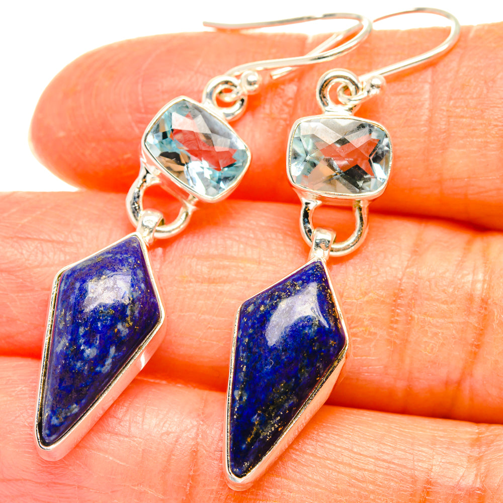 Lapis Lazuli Earrings handcrafted by Ana Silver Co - EARR427494