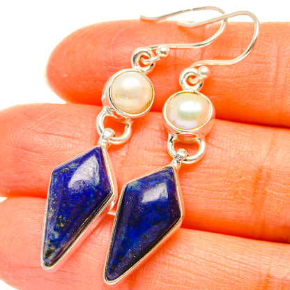 Lapis Lazuli Earrings handcrafted by Ana Silver Co - EARR427498