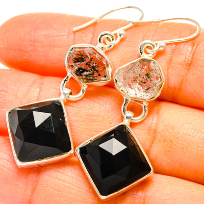 Black Onyx Earrings handcrafted by Ana Silver Co - EARR427502