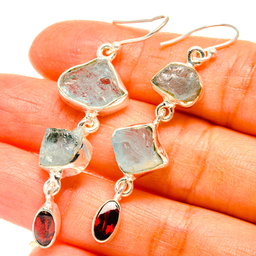 Aquamarine Earrings handcrafted by Ana Silver Co - EARR427505