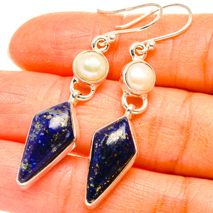 Lapis Lazuli Earrings handcrafted by Ana Silver Co - EARR427513