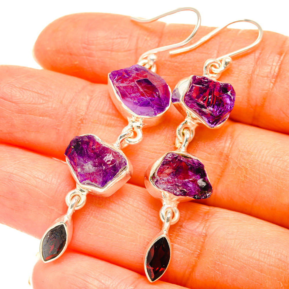 Amethyst Earrings handcrafted by Ana Silver Co - EARR427520