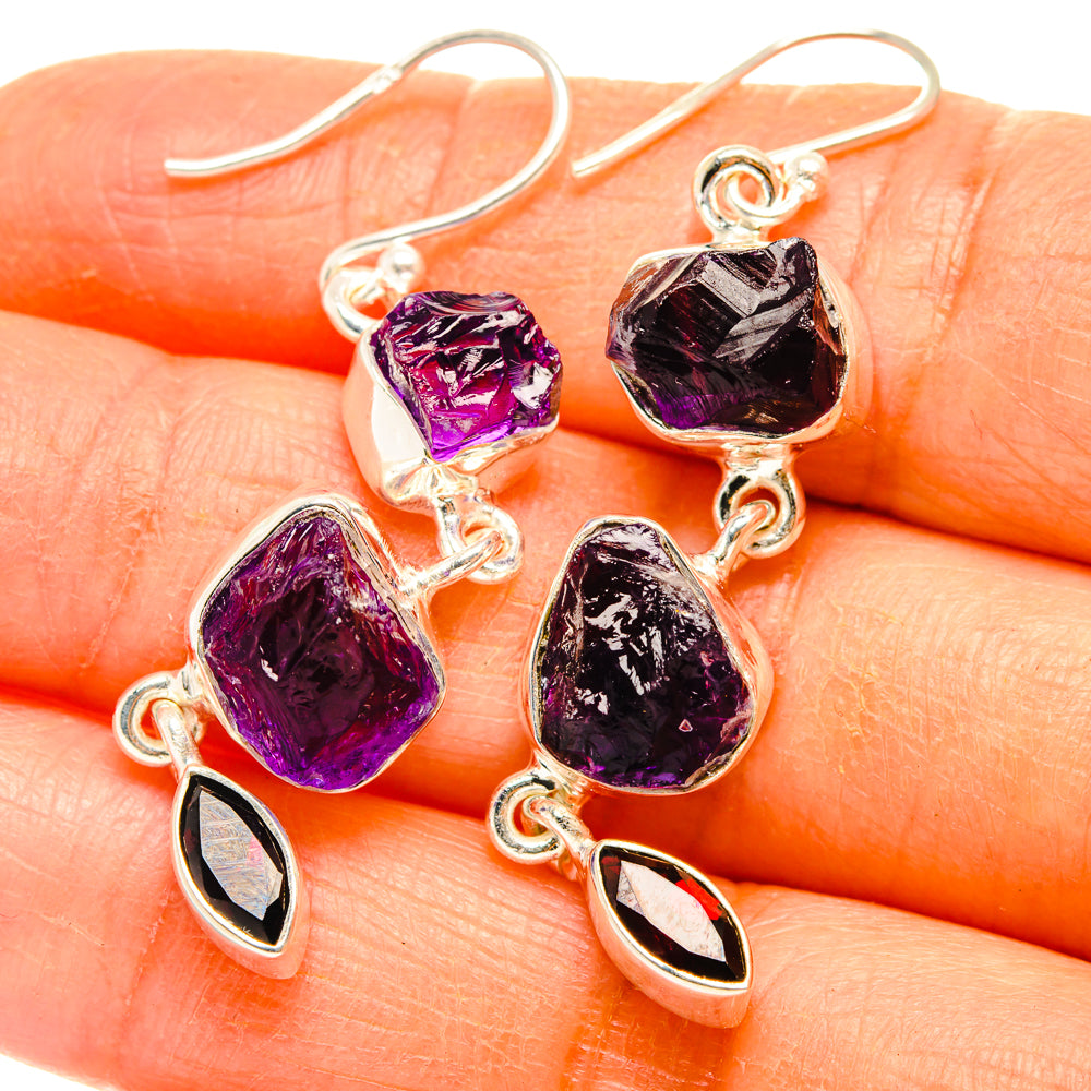 Amethyst Earrings handcrafted by Ana Silver Co - EARR427533