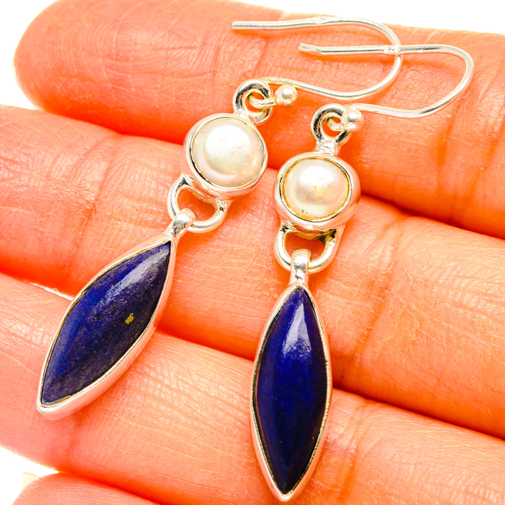 Lapis Lazuli Earrings handcrafted by Ana Silver Co - EARR427550