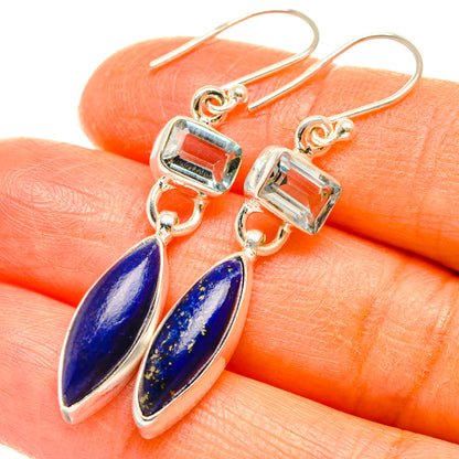 Lapis Lazuli Earrings handcrafted by Ana Silver Co - EARR427554