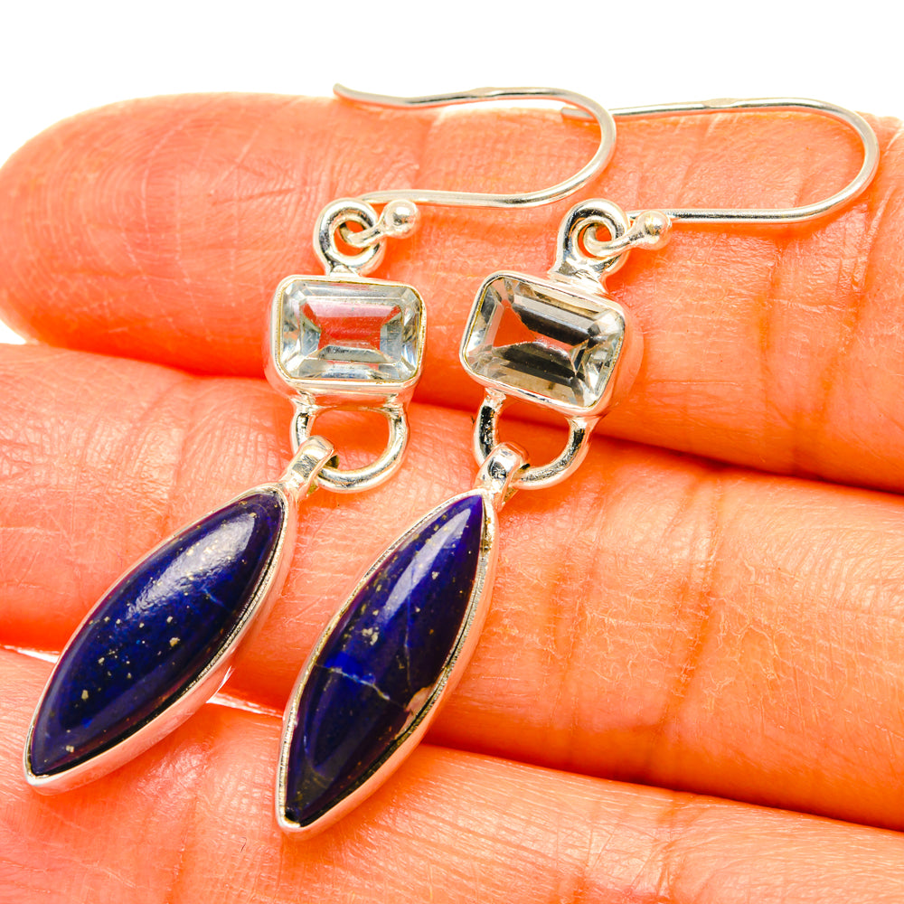 Lapis Lazuli Earrings handcrafted by Ana Silver Co - EARR427557